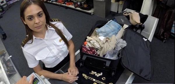  Latina flight attendant likes blowjobs